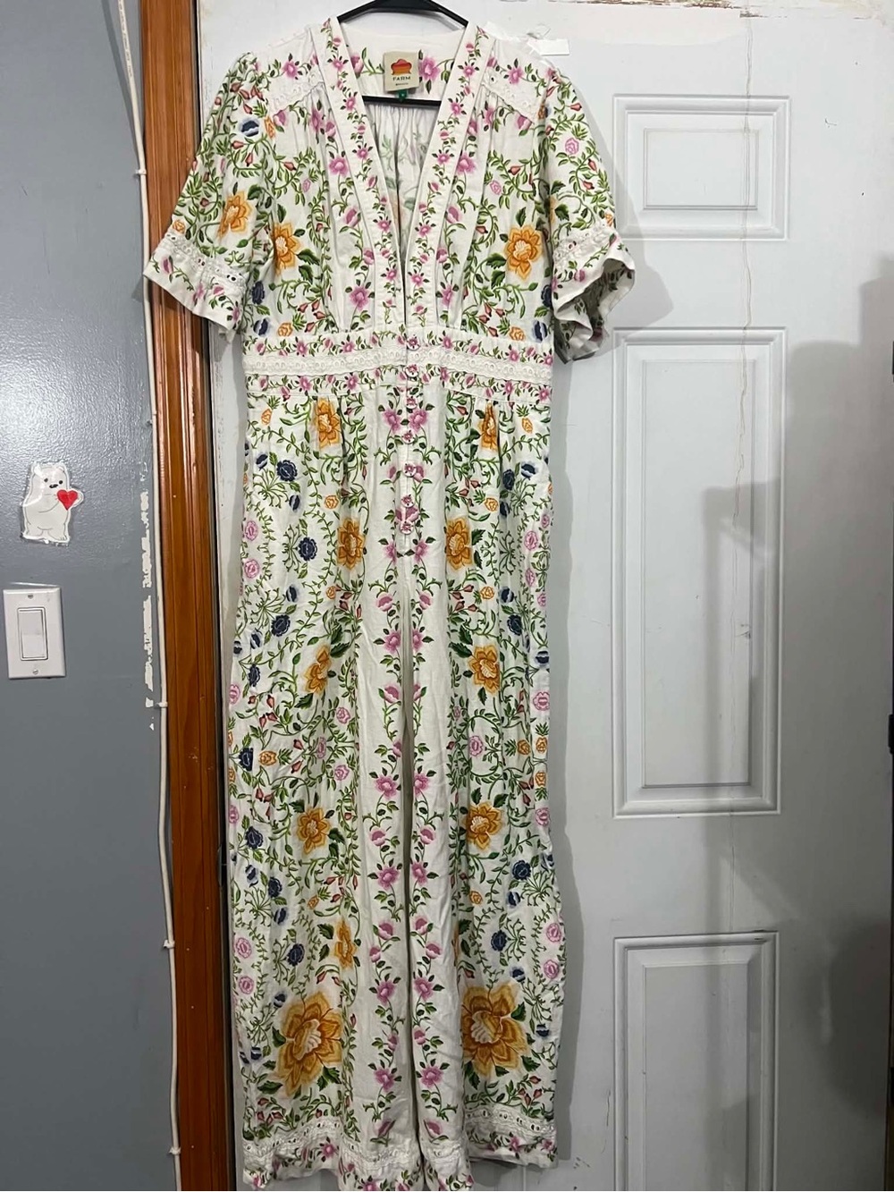 Farm Rio Floral Jumpsuit Size XL